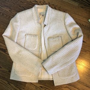 J.Crew White / cream Sparkle Tweed Blazer